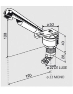 Misturadora com interruptor preto e cromada Reich 2