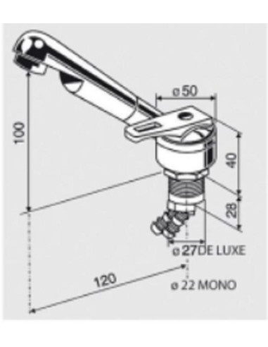 Misturadora com interruptor preto e cromada Reich