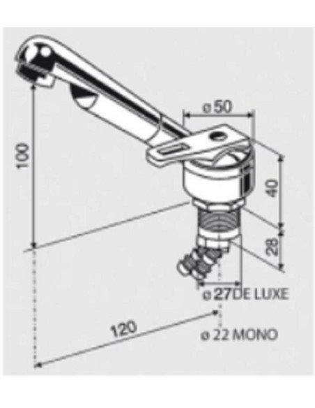 Misturadora com interruptor preto e cromada Reich