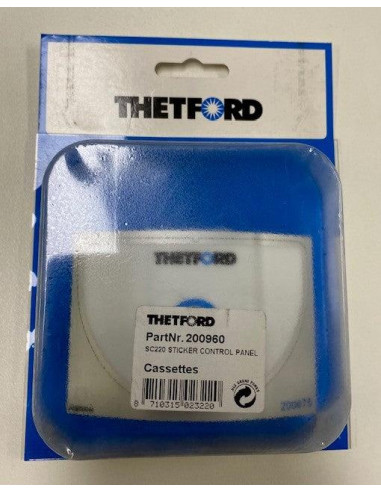 Cobertura autocolante painel controlo sanita SC222CS Thetford