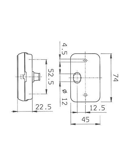 Farolim Minimo Frente Branco