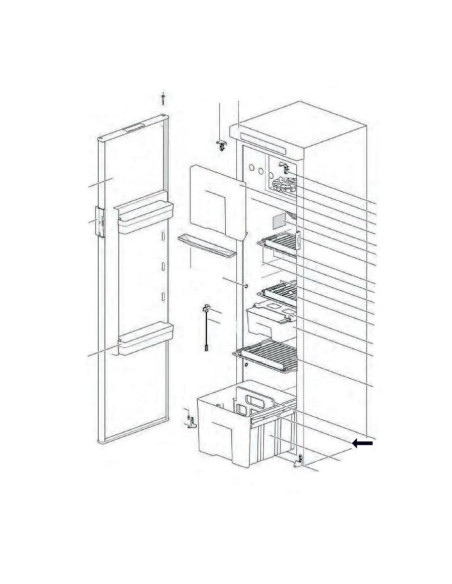 Guias Laterais p/gaveta Vegetais Frigorifico N3142 Thetford