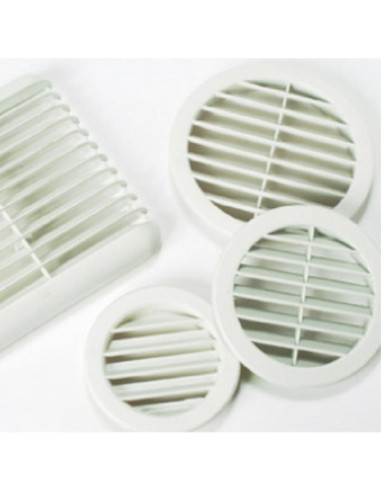 Grelha redonda branca 100/80mm