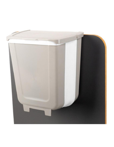 Caixote Lixo 8 Lt Cinza/Branco