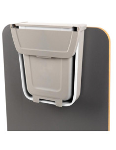 Caixote Lixo 8 Lt Cinza/Branco  2