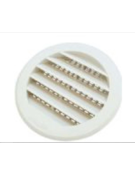 Grelha de ventilação branca redonda D100/120