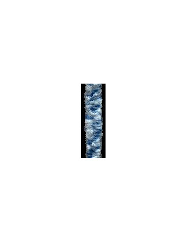 Cortina para Porta em Pelo 56x185 Azul Branco e Cinza