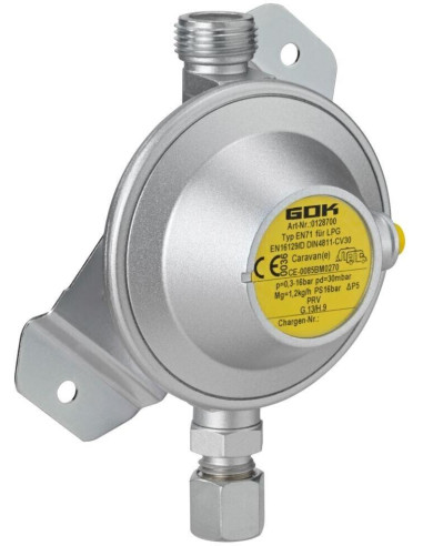 Redutor de gás 1.2Kg/h 30mbar BasicOne EN71 M20x150 M x compr