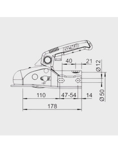 Cabeçote para reboque com travão Ak 161 - GreenCamp | Acessórios de Caravana 2