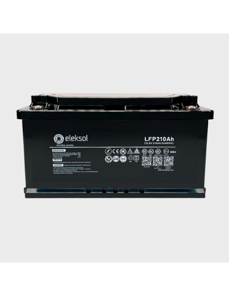 Bateria litio Eleksol 210 Ah/12.8v Bluetooth 355x175x198 - GreenCamp | Energia