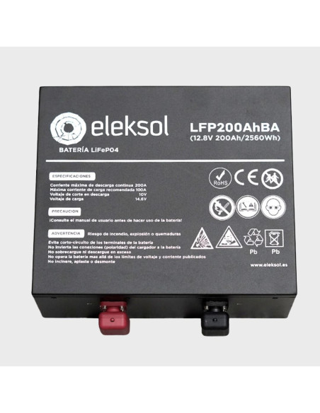 Bateria litio Eleksol 200Ah/12.8v Bluetooth - GreenCamp | Energia solar