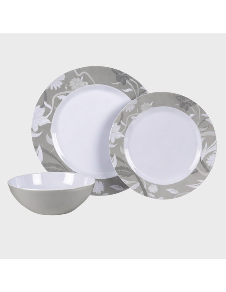 Conjunto Louça Bloom Floral 12pc - GreenCamp | Cozinha